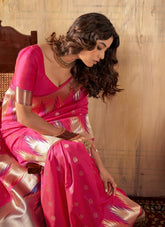 Pink Colour Saree Looking Gaudy